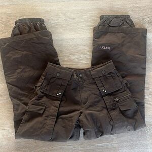 Burton Nylon Snowboarding ski snow pants lined women’s XS wide leg‎ style 87380